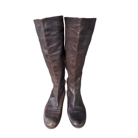 Vic Womens Distressed Leather Knee High Boots Brown Size 9 40 - Picture 3 of 10